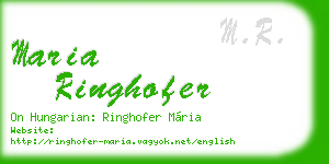maria ringhofer business card